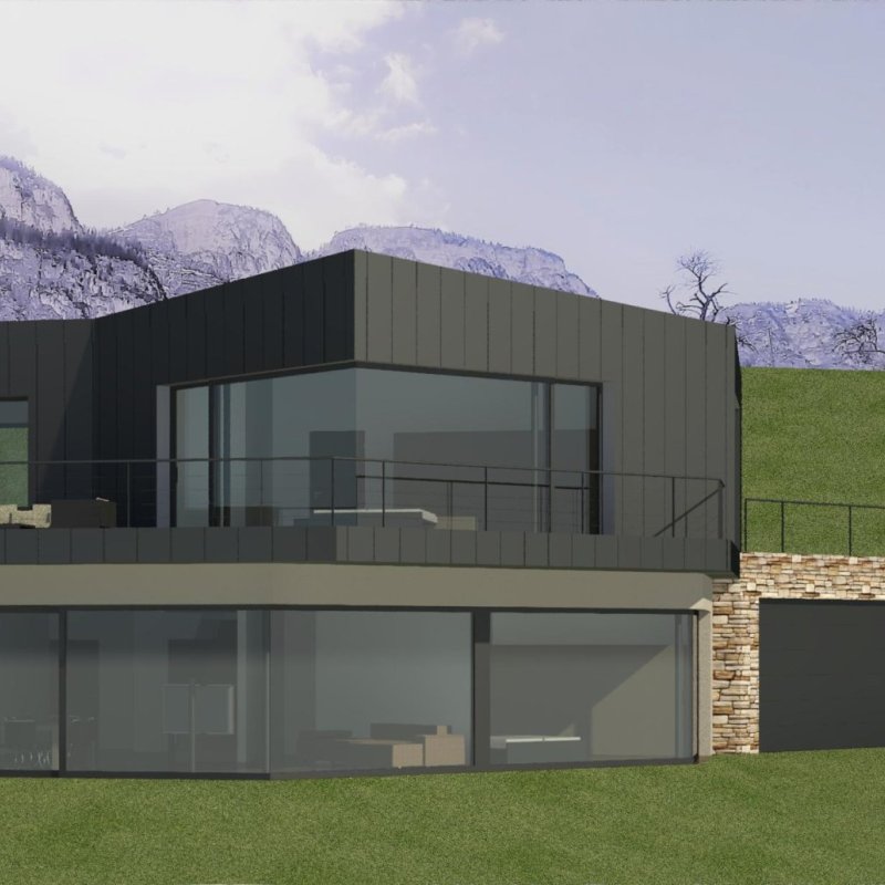 Villa am Hang - Entwurfstudie