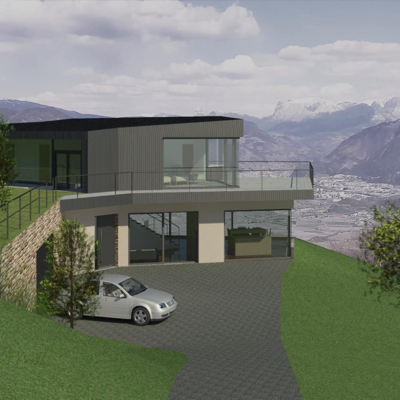Villa am Hang - Entwurfstudie